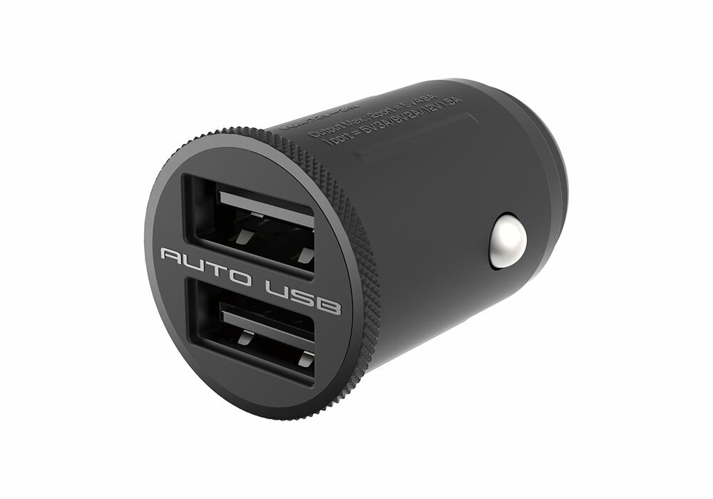 カシムラ USB2ポート DC充電器 自動判定 計24W（ブラック） DC-047