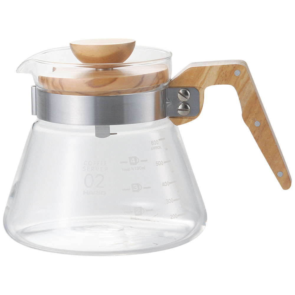 ハリオ コーヒーサーバー（600・オリーブウッド） VCWN-60-OV ハリオ オリーブウッドシリーズ コーヒーサーバー HARIO [VCWN60OV]