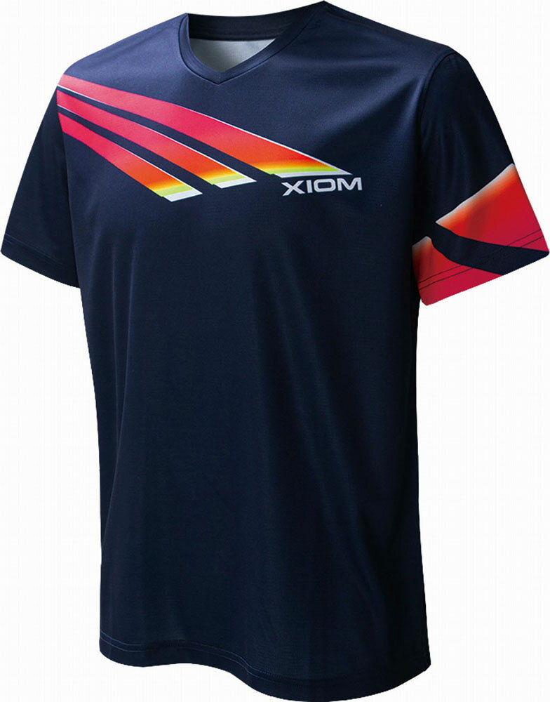 TKU-GAS00012-009-M エクシオン リント シャツ(ネイビー・サイズ:M) XIOM 卓球