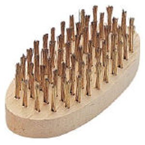 トラスコ中山 小判6行ブラシ　ゴールメッキ線 TB5015