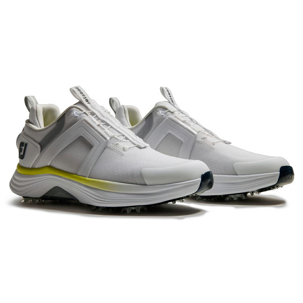 フットジョイ ウィメンズ ゴルフスパイクシューズ WOMEN’S ハイパーフレックス BOA（ホワイト/イエロー・サイズ：24.5cm） 98192W075 footjoy