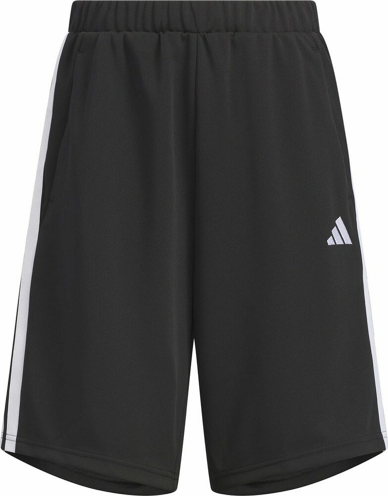 JVP34-JW9783-J/S アディダス レディース スリーストライプス レギュラーフィット ダブルニットショーツ（ブラック/ホワイト・サイズ：J/S） adidas