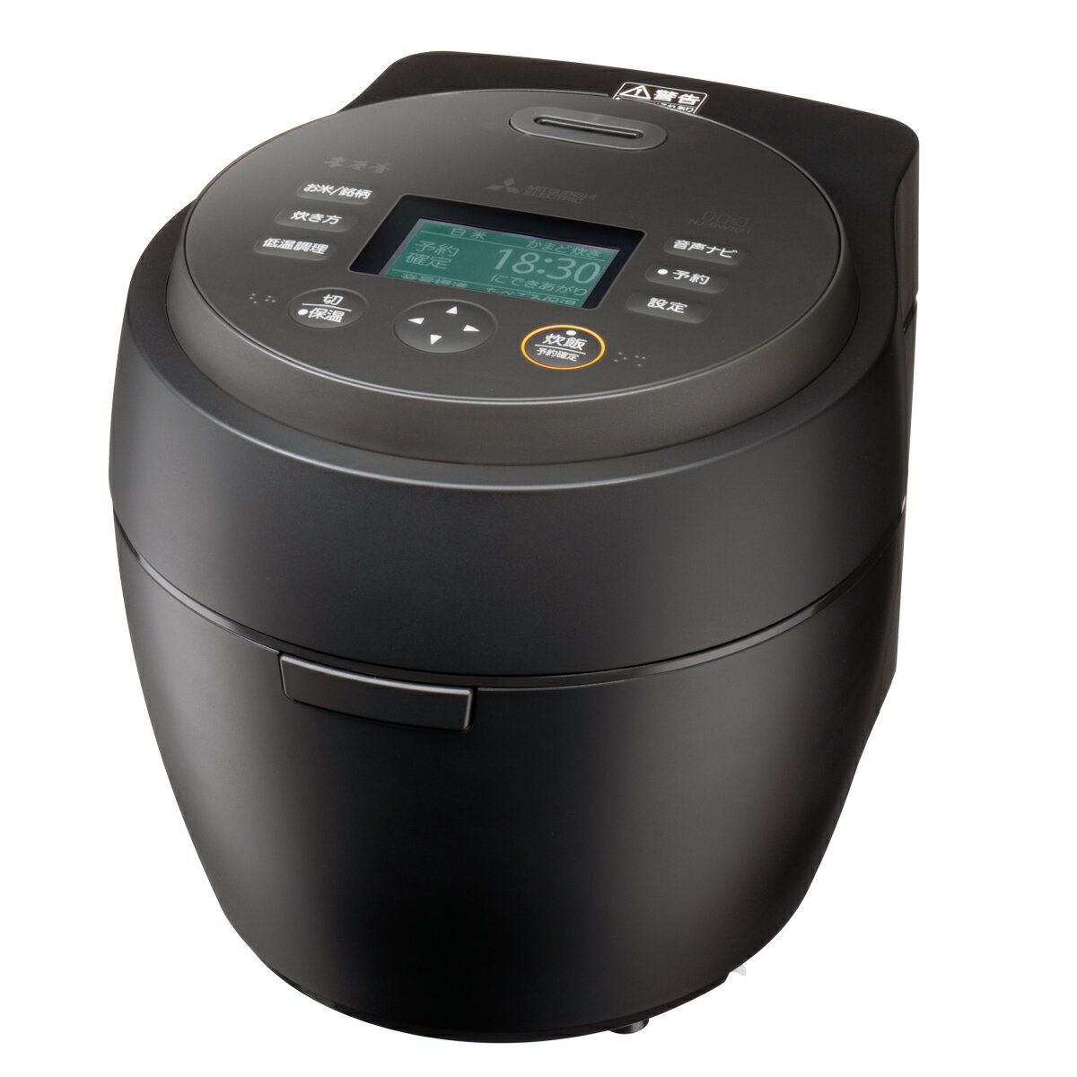 炊飯器　5.5合 NJ-BW10H-B 三菱 IHジャー炊飯器（5.5合炊き）　炭漆黒 MITSUBISHI　本炭釜　紬（つむぎ） [NJBW10HB]のサムネイル