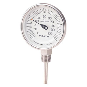 佐藤計量器製作所 バイメタル温度計BMーS型 BMS90S1