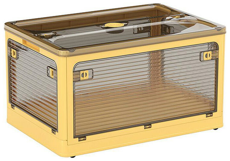 BACKYARD FAMILY(バックヤードファミリー) 収納ボックス 折畳み キャスター付き 5面開閉（イエロー） Y..