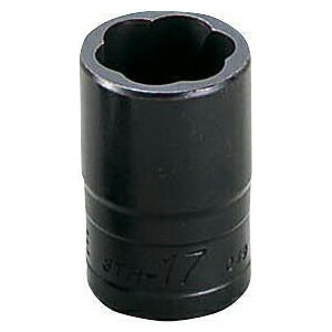 TONE トルネードソケット 17mm 差込角9.5mm 3TR-17 右ねじ緩め専用（左回転専用）(4.0)