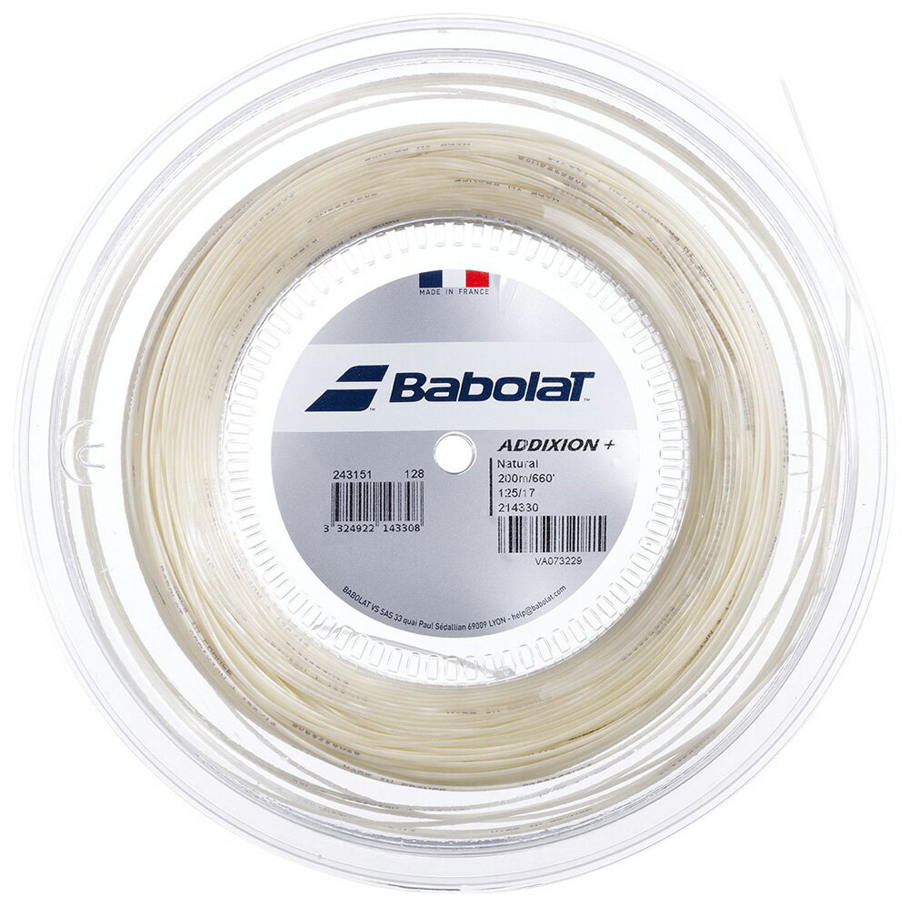 BabolaT(バボラ) 硬式テニス ストリング アディクションプラス　200m（ナチュラル・ゲージ：130） 243151-128-130 AddiXion + 200M