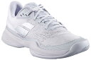 3A1S25B630-1072-23.0 BabolaT(バボラ) レディース テニスシューズ ジェット マッハ 3 オールコート(ホワイト×グレー・サイズ:2...