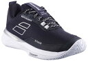 3A1S25A556-2007-23.0 BabolaT(バボラ) レディース テニスシューズ SFX エボ オールコート(ブラック/シルバー・サイズ:23.0cm) SFX Evo All Court Women