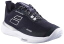 3A1S25A945-2007-22.5 BabolaT(バボラ) レディース テニスシューズ SFX エボ サンドグラス(ブラック/シルバー・サイズ:22.5...