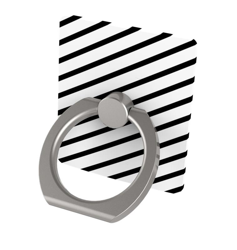 AAUXX iRing スマホリング（ブラックストライプ） DKAC-IR04P14