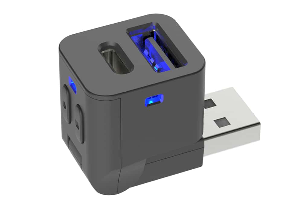 手機充電器（車用） - カシムラ Type-C1ポート/USB1ポート USB増設 首振り式 DC-066