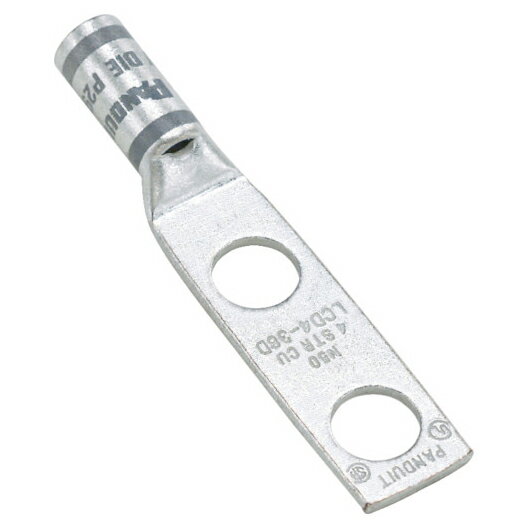 Rakuten - パンドウイットコーポレーション Pan-Lug　銅製圧縮端子　標準バレル　2つ穴 外径：14.0mm　全長：57.4mm(50個入) LCD4-14A-L