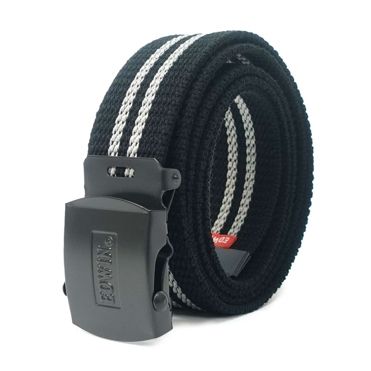 EDWIN 0101297 32mm BLACKバックル GIベルト（ブラック3(ブラック×グレー)） 22269269-BLK3 エドウィン