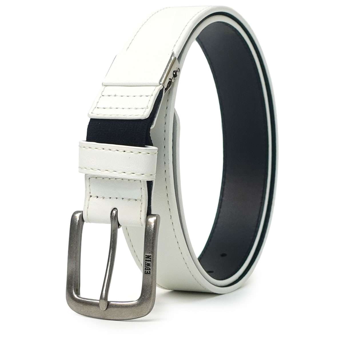 EDWIN 0111155 35mm PU ヘッドストレッチベルト（ホワイト） 22269274-WHT エドウィン