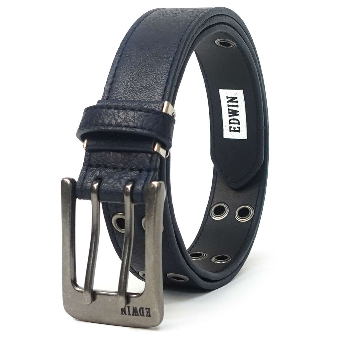 EDWIN 0111156 35mm PU Wハトメベルト（ネイビー） 22269275-NVY エドウィン