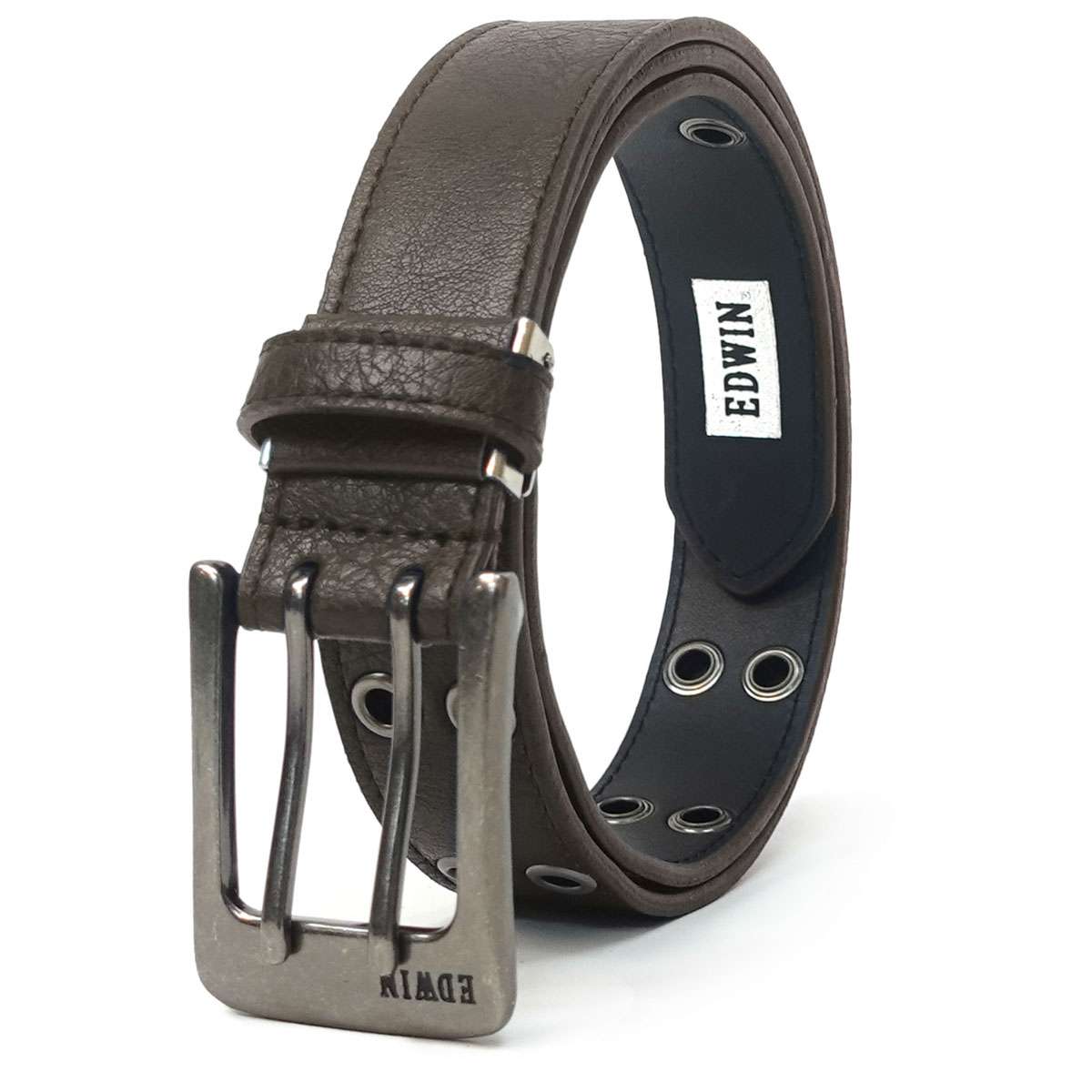 EDWIN 0111156 35mm PU Wハトメベルト（ダークブラウン(チョコ)） 22269275-DBRN エドウィン