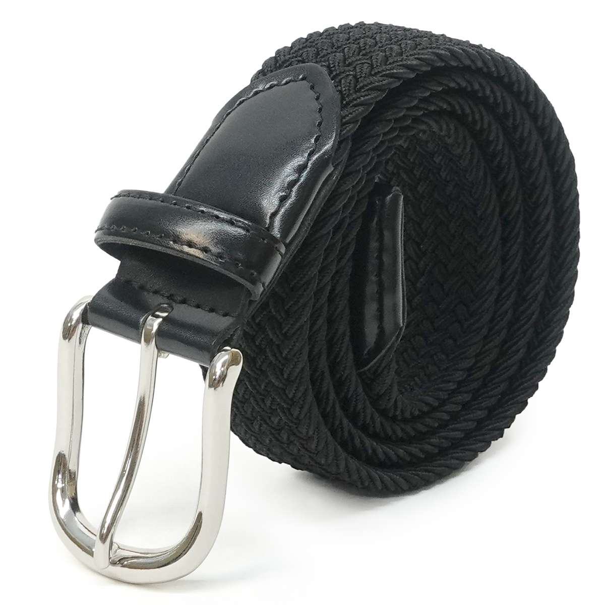 EDWIN 0111214 35mm バックルゴムメッシュベルト（ブラック） 22269293-BLK エドウィン