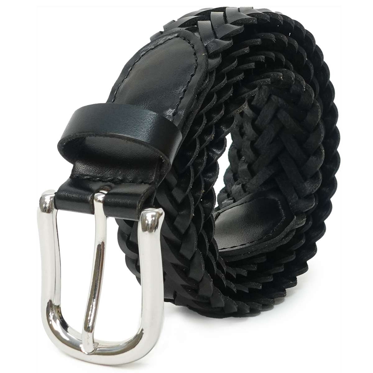 EDWIN 0111215 32mm レザーメッシュベルト（ブラック） 22269294-BLK エドウィン