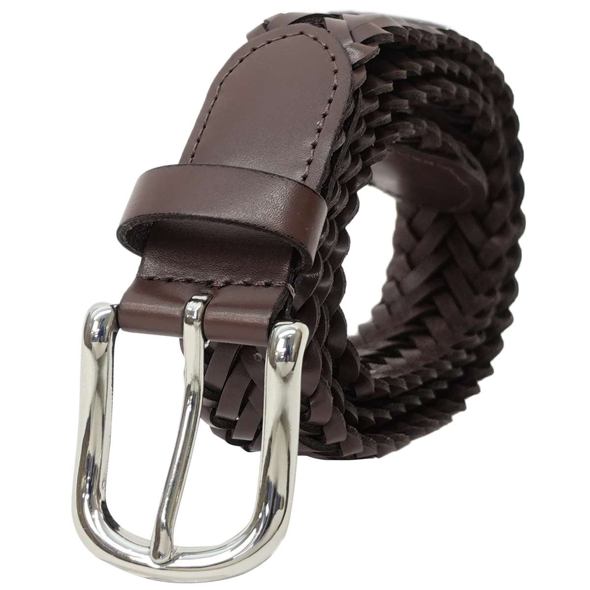 EDWIN 0111215 32mm レザーメッシュベルト（ダークブラウン(チョコ)） 22269294-DBRN エドウィン