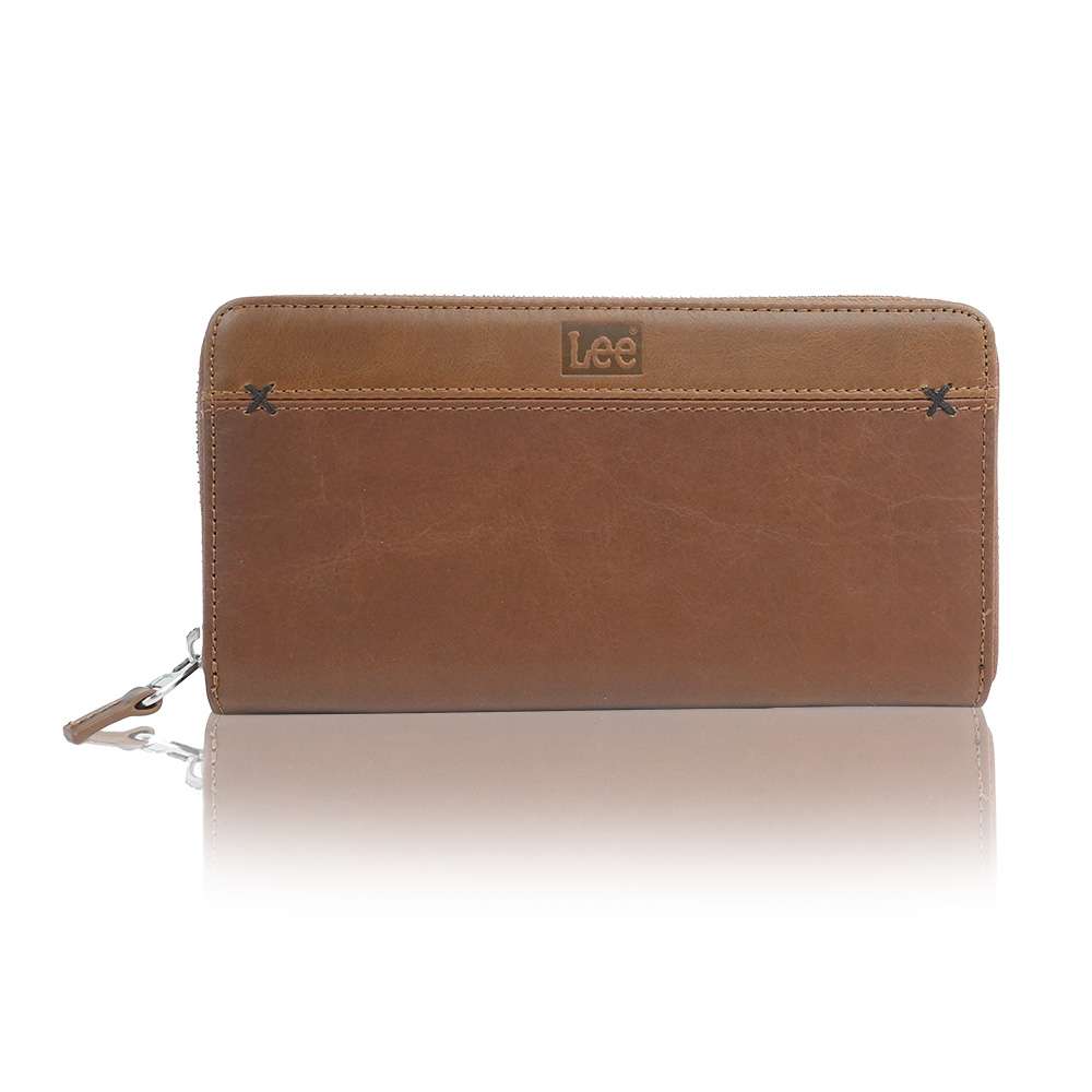 Lee(リー) 0520691 クロスワックス R-ZIP 長財布（ブラウン） 21969016-BRN