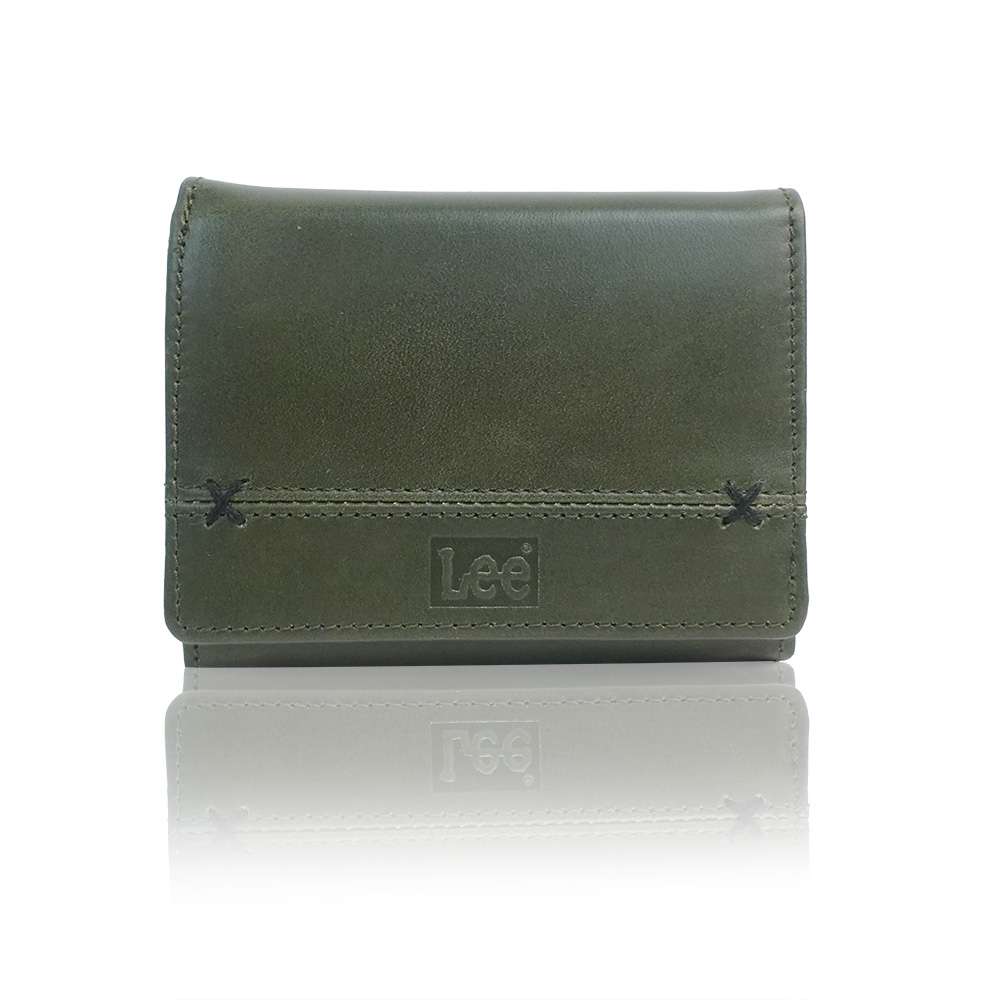 Lee(リー) 0520694 クロスワックスL-ZIP二ツ折財布（グリーン） 21969018-GRN