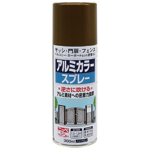 ニッペ アルミカラースプレー 300ml ゴールドメタリック 4976124324703