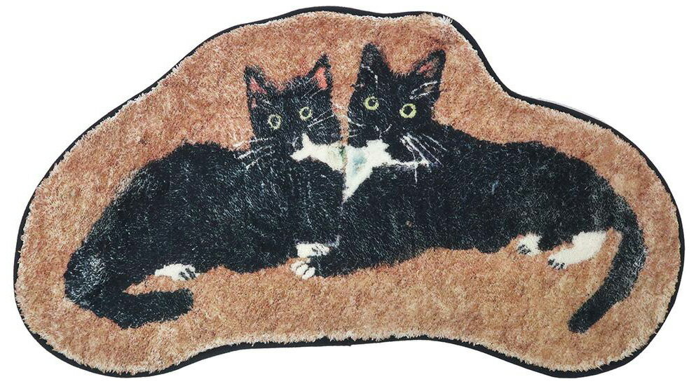 アトリエKOTETSU Atelier KOTETSU アトリエ コテツ フロアマット（ネコブラウン ...