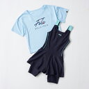 125665160SAX FILA キッズ スクール水着 Tシャツ セット(SAX・サイズ:160)(4)