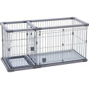 犬用品 トイレのしつけが出来る ドッグルームサークルPlus グレー レギュラー ペティオ W27671サ-クルPLUSグレ-R