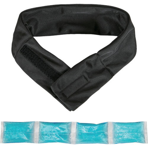 トラスコ中山 やわらかネッククーラー(不凍保冷剤付き)　ブラック TSNC-BK トラスコ中山