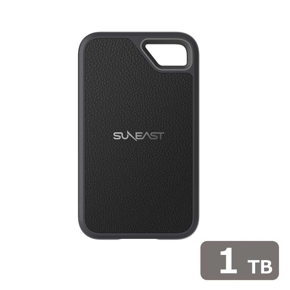 SUNEAST｜サンイースト 外付けSSD ポータブル ULTIMATE PRO GOLD 1TB USB3.2 Gen2×2対応 USB Type-C対応 読込2000MB/s 書込1800MB/s（ブラック） SEPS0001T2LG1F