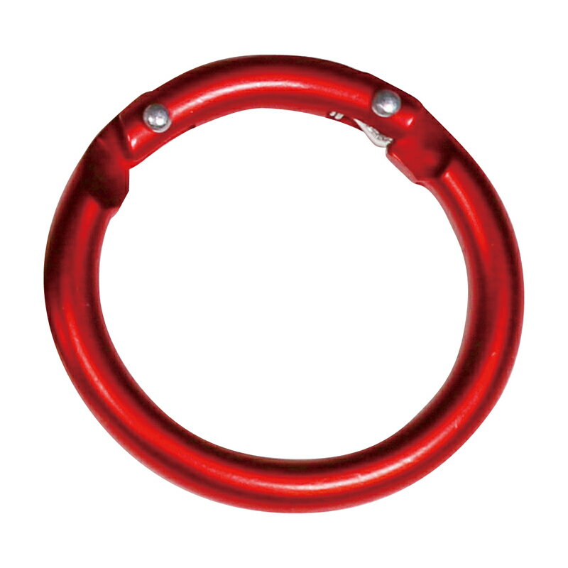 ラグゼ カラビナ ラウンドタイプ(38mm)3個(レッド) カラビナラウンドタイプ(38mm)3コ(レッド) LUXXE 丸カラビナ