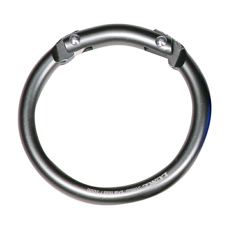 ラグゼ カラビナ ラウンドタイプ(50mm)3個(ガンスモーク) カラビナラウンドタイプ(...