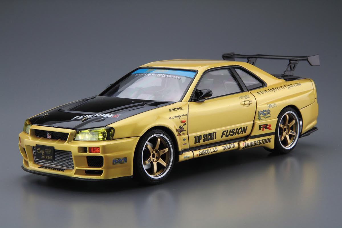 アオシマ 1/24 ザ・チューンドカー No.15 トップシークレット BNR34 スカイラインGT−R’ 02(ニッサン)【00896】 プラモデル