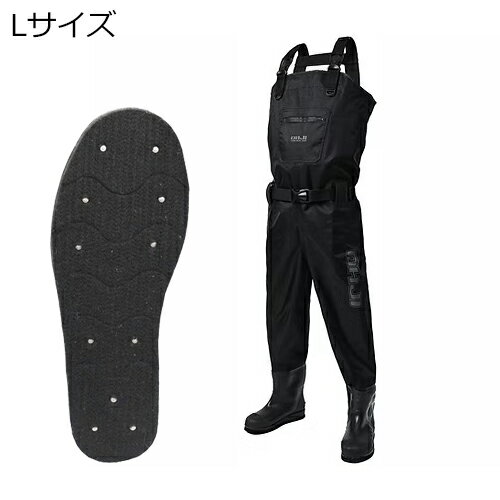 Wear - エクセル チェストハイウェダー 420D フェルトピン Lサイズ/25.5〜26.0cm（ブラック） OH-004P/L/ブラツク OHJI