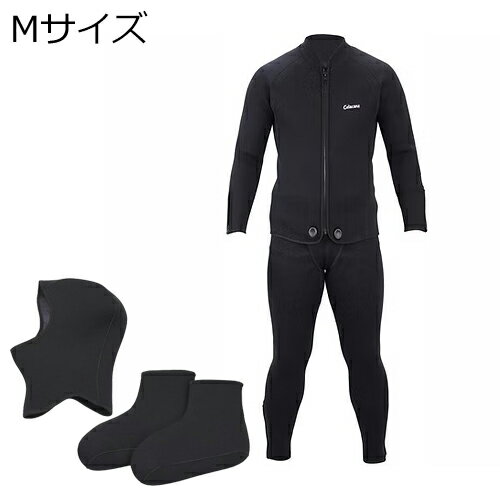 エクセル ウェットスーツ 4点セット Mサイズ（ブラック） LFC-509/M Celacanz