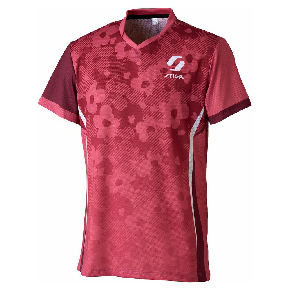 STIGA（スティガ） STIGAシャツ KR-VIII（ローズ・サイズ：2XL） 1840-5305-08(2XL) 卓球