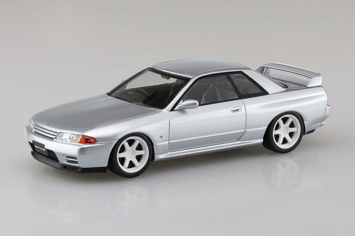 アオシマ 1/32 楽プラ スナップキット No.14CU-SS ニッサン R32スカイラインGT-R カスタムホイール(スパークシルバー)【14CU-SS】 プラモデル