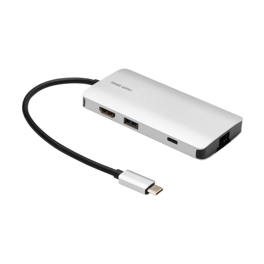 サンワサプライ USB Type-C 7in1 ドッキングステーション(HDMI・USB A・LAN・カードリーダー) USB-DKM11S