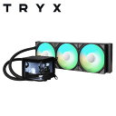 TRYX|トライエックス PANORAMA 360mm AIO Liquid Cooler ARGB L字型AMOLEDディスプレー搭載 簡易水冷CPUクーラー(ブラック) L-P360A-AS3M-G1K(2)