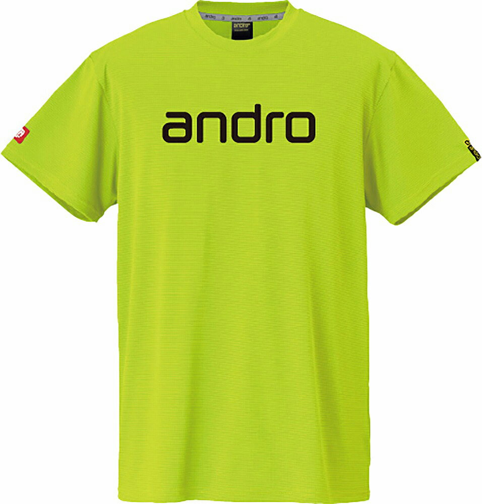 andro（アンドロ） アンドロ ナパTシャツ デオ（ネオンイエロー×ブラック・サイズ：2XS） AND-300023051-2XS 卓球