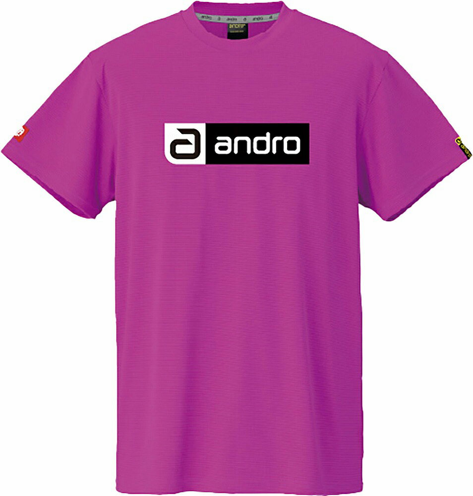 andro（アンドロ） アンドロ ナパTシャツ デオ CB（ピンク×ブラック・サイズ：2XS） AND-300023058-2XS 卓球
