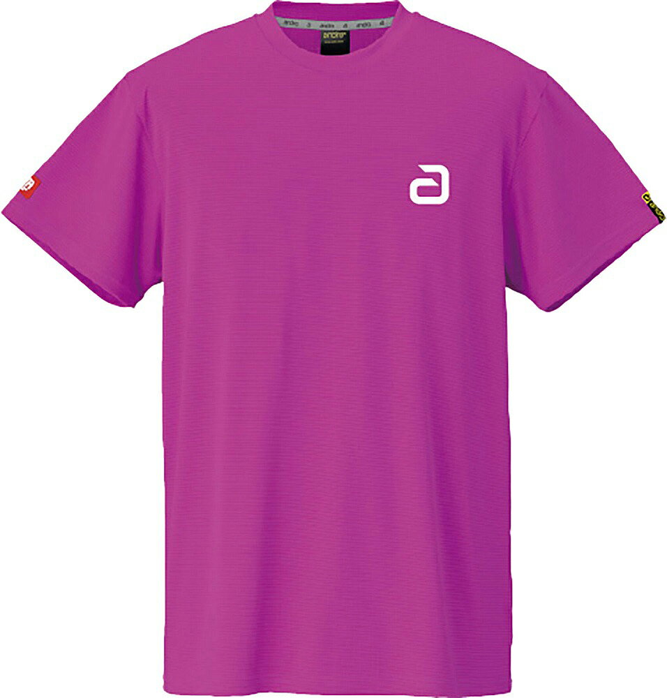 andro（アンドロ） アンドロ ナパTシャツ デオ アルファ（ピンク×ホワイト・サイズ：XL） AND-300023065-XL 卓球