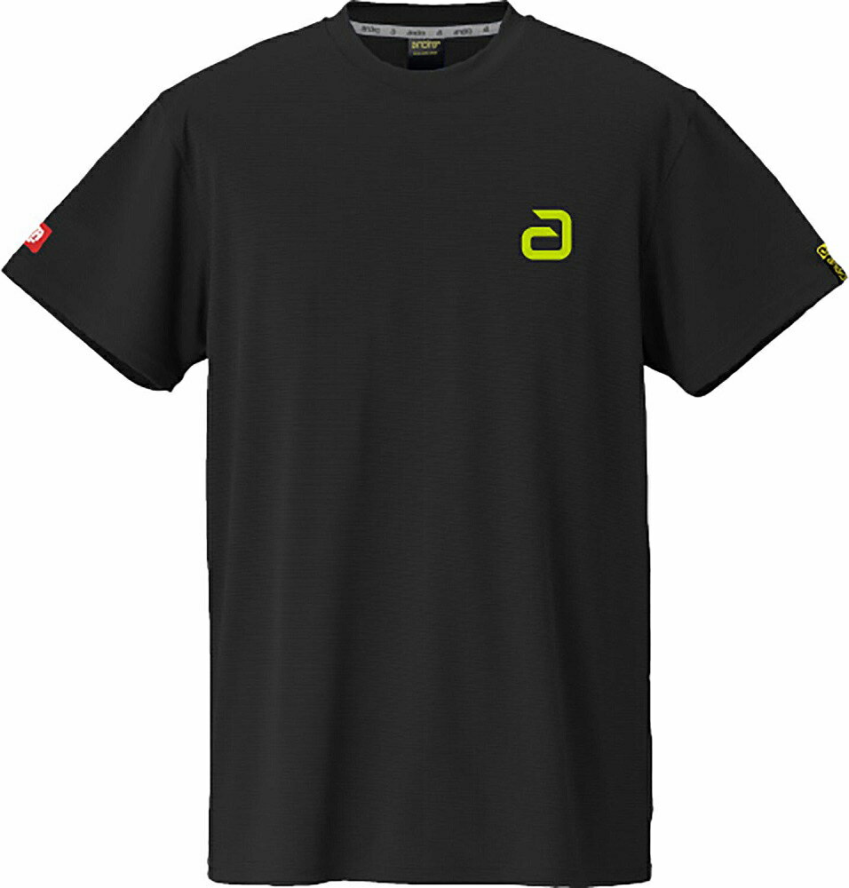 Table Tennis - andro（アンドロ） アンドロ ナパTシャツ デオ アルファ（ブラック×ネオンイエロー・サイズ：3XL） AND-300023069-3XL 卓球
