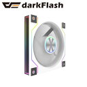 darkFlash|ダークフラッシュ 側面インフィニティーミラー+前面ライン発光 120mmARGBケースファン DM20 Line(ホワイト) DM20LINE-W-HQ1