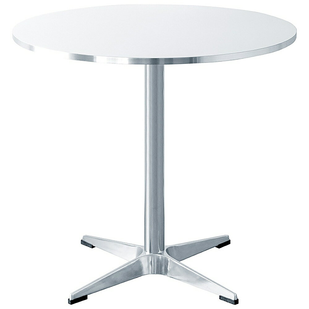 【返品種別A】□「返品種別」について詳しくはこちら□◆側面カラーがアクセントになるラウンド天板と、光沢の美しいシルバー脚がお部屋に映えるカフェテーブル『Caredo（カレド）』。 ◆二人掛けに丁度良い幅80cmサイズで、お食事や作業に最適。...