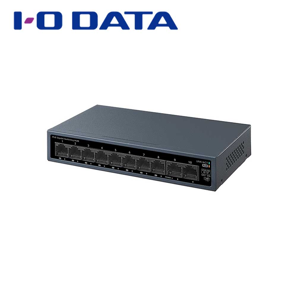 アイ・オー・データ機器｜I-O DATA IEEE802.3at準拠 10ポートL2アンマネージGigabit PoEハブ BSH-GP210