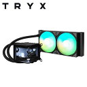 TRYX|トライエックス PANORAMA 240mm AIO Liquid Cooler ARGB L字型AMOLEDディスプレー搭載 簡易水冷CPUクーラー(ブラック) L-P240A-AS2M-G0K(2)