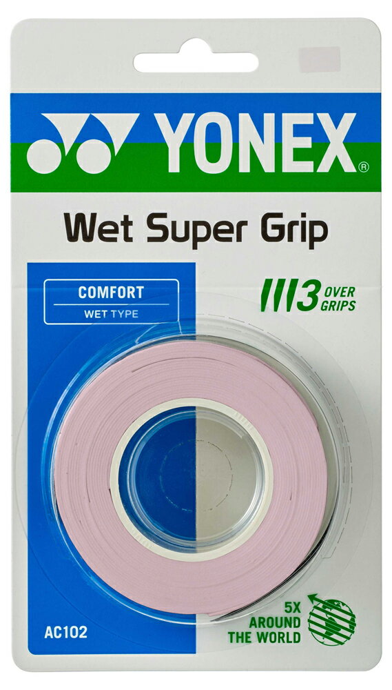 ヨネックス ウェットスーパーグリップ（ミストピンク） YO-AC102-407 YONEX